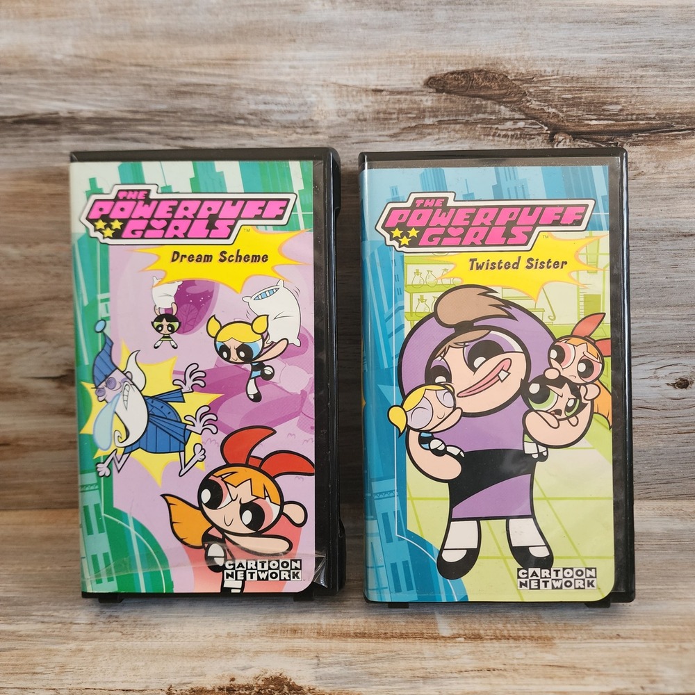 The Powerpuff Girls VHS Lot Dream Scheme Twisted Sister Cartoon Network Vintage